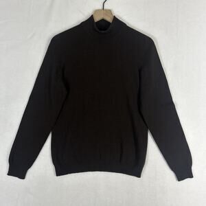 Vintage Geiger Womens Large Brown Mockneck Sweater 100% New Wool Austria